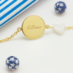 children chain bracelet to personalise gold plated