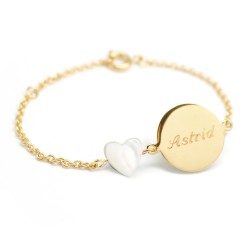 Personalised chain bracelet gold plated
