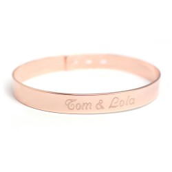 Wide bangle - Rose Gold Plated