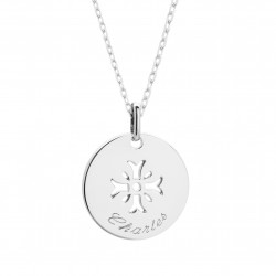 personalised mimosa cross necklace sterling silver