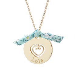 personalised necklace gold plated heart medal