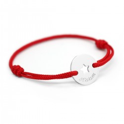 children personalised cord bracelet sterling silver