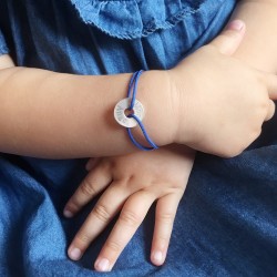 Children cord bracelet to engrave sterling silver