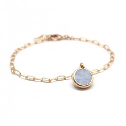 Minimalist Bracelet Lapis Pearl Bracelet 14k Gold Filled Double Chain Bracelet Dainty Lapis Lazuli Bracelet with Pearls